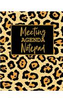 Meeting Agenda Notepad: 8 x 10 inches, 50 pages