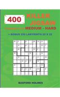 400 KILLER JIGSAW puzzles 9 x 9 MEDIUM - HARD + BONUS 250 LABYRINTH 22 x 22