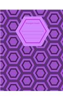 Hexagon Graph Paper Notebook: Large Hexagon Graph Notebook with Blank Hexagons, Paperback, 7.44"x9.69" for School, Math, Chemistry, 3D Printing, Landscaping, Design, Gaming and V