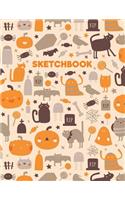 Halloween Sketchbook: Spooky Halloween Creatures: 120 Pages of 8.5
