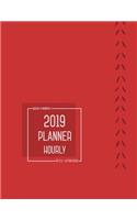 Planner 2019 Hourly Weekly Monthly 8.5 X 11