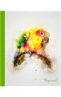 Tropical: Sun Conure Journal/Notebook 8"x10"