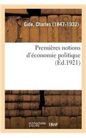 Premières Notions d'Économie Politique