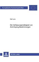 Die Verfassungsmaeßigkeit Von Anti-Doping-Bestimmungen