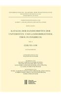 Katalog Der Handschriften Der Universiats- Und Landesbibliothek Tirol in Innsbruck. Teil 10
