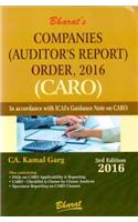 Companies (Auditor's Report) Order 2016 (CARO)