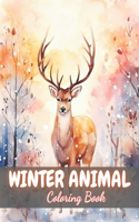 Winter Animal Coloring Book for Adults