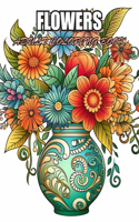 Flowers Adult Coloring Book