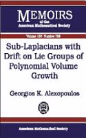Sub-Laplacians with Drift on Lie Groups of Polynomial Volume Growth