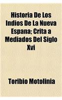 Historia de Los Indios de La Nueva Espana; Crita a Mediados del Siglo XVI