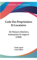 Code Des Proprietaires Et Locataires