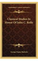 Classical Studies in Honor of John C. Rolfe