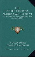 The United States vs. Andres Castillero V1