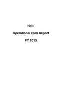 Haiti Operational Plan Report FY 2013