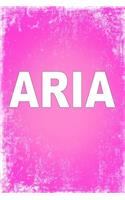 Aria: 100 Pages 6 X 9 Personalized Name on Journal Notebook