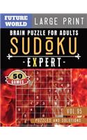 Sudoku Expert: Sudoku puzzle books for adults - Sudoku Difficult brain health games for Senior