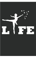 Dancing Ballerinas Ballet Notebook: Fitness Healthy Sport Hobby Dance Notebook or Journal (6x9 inches) cream paper with 120 pages