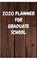 2020 Planner for Graduate School: Cool Wood Themed Daily Weekly Monthly 2020 - 2021 Planner / Organizer / Diary - Christmas Gift