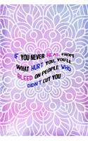 If You Never Heal From What Hurt You, You'll Bleed On People who didn't Cut You