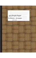 Big Graph Paper Composition Notebook: Graph Paper Composition Notebook, Grid Book, Quad Ruled 4x4 Graph Paper, Big Graph Paper-8.5 X 11, 80 Sheets (Wood Theme Graph Paper Notebook)
