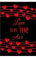 Love Is In The Air: Blank lined Compact on the go Journal/Diary/Notebook/Sketchbook/Handbook/Scrap book which you can use to easily record any instant memory anytime, n