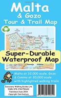 Malta and Gozo Tour and Trail Map