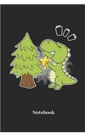 Notebook: Lined Notebook for Dinosaur, Saurian and Christmas Tree Fans - Perfect Gift for Men, Women and Kids