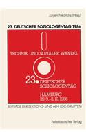 23. Deutscher Soziologentag 1986