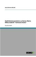 Gedichtsinterpretation zu Rainer Maria Rilkes Gedicht Schwarze Katze: (German)