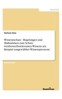 Wissensschutz - Regelungen und Maßnahmen zum Schutz wettbewerbsrelevanten Wissens am Beispiel ausgewählter Wissensprozesse