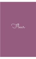 Fleur: notebook with the name on the cover, elegant, discreet, official notebook for notes, dot grid notebook,