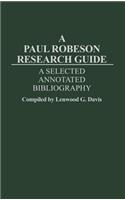 A Paul Robeson Research Guide