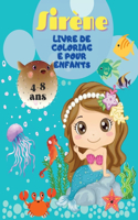 Livre de coloriage de sirène pour les enfants de 4 à 8 ans