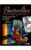 Butterflies Stained Glass Coloring Fun