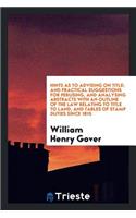 Hints as to Advising on Title