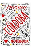 Cordoba Notebook: Spain Travel Notes Journal Blank Pages Spanien Reisetagebuch Notizbuch unliniert