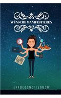 Wünsche Manifestieren Erfolgsnotizbuch: A5 Notizbuch kariert - Universum - Tagebuch - Achtsamkeit - Meditation - Esoterik - Journal