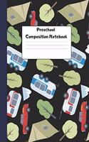 Preschool Composition Notebook: Dotted Midline Creative Picture Writing Exercise Book (Camping RV Outdoor Theme) - Grade K-2 Early Childhood