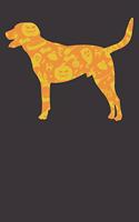 Notebook: Goldator Labrador Golden Retriever Halloween Party Dot Grid Dotted 6x9 120 Pages