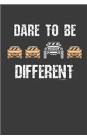 Dare to be Different: Jeep Dotted Line Black Notebook / Journal Gift (6 x 9 - 120 pages)