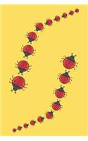 Ladybugs: Yellow Background Color Notebook Journal To Write In