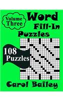 Word Fill-In Puzzles, Volume 3