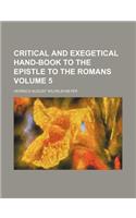 Critical and Exegetical Hand-Book to the Epistle to the Romans Volume 5: (English)