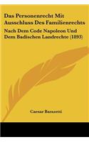 Personenrecht Mit Ausschluss Des Familienrechts