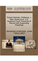 Robert Zarinsky, Petitioner, V. New Jersey et al. U.S. Supreme Court Transcript of Record with Supporting Pleadings