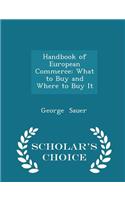 Handbook of European Commerce