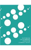Notebook 120 numbered pages for Cornell Notes: Notebook for Cornell notes with green cover - 8.5"x11" ideal for studying, includes guide to effective studying and learning