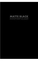 Matte Black Un/structured Notebook, 6x9, 100 Pages