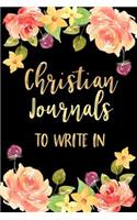 Christian Journals To Write In: Blank Prayer Journal