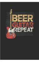 Beer Guitar Repeat: Guitars Notebook, Graph Paper (6" x 9" - 120 pages) Musical Instruments Themed Notebook for Daily Journal, Diary, and Gift